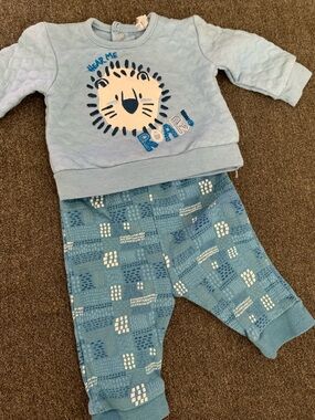 🌻Baby Blue Lion Sweatshirt & Pants Set